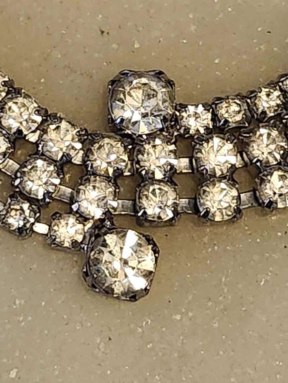 Stunning Rhinestone Three-Row Tennis Bracelet - Picture 8 of 10